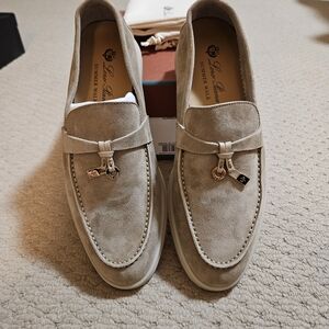 Loro Piana Beige Suede Loafers